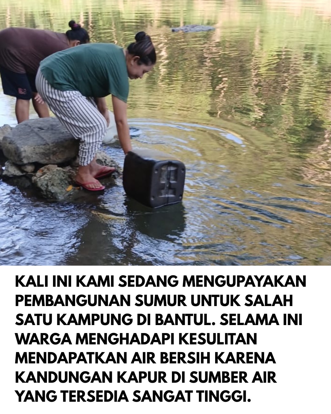 bantuan air bersih dan makanan