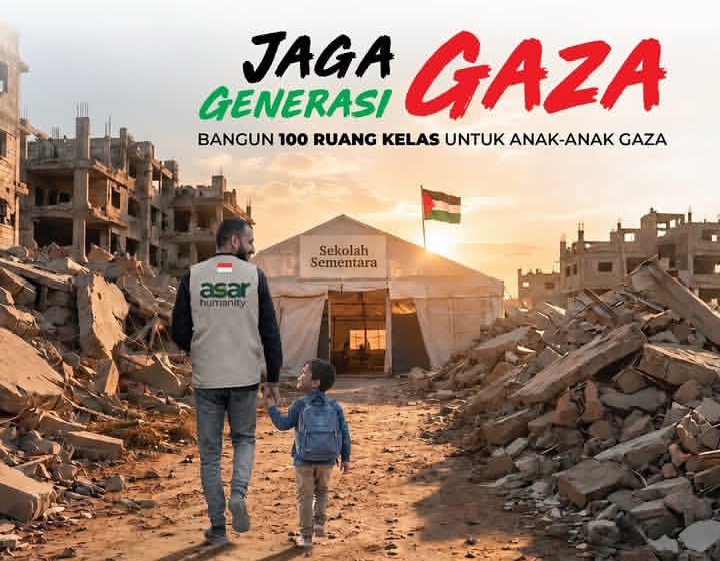 Patungan Hadirkan Ruang Kelas Sementara untuk Anak Gaza